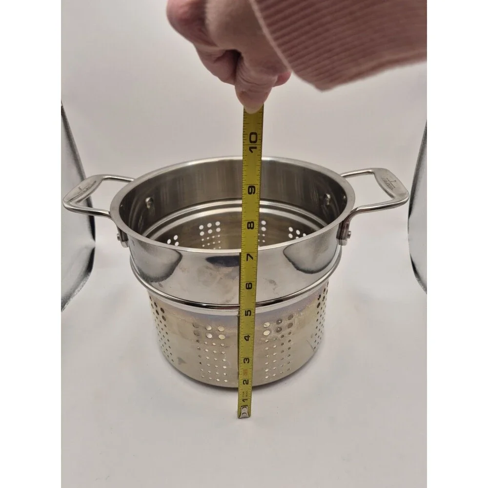 All-Clad Stainless Steel Pasta Strainer Colander Pot Insert 7